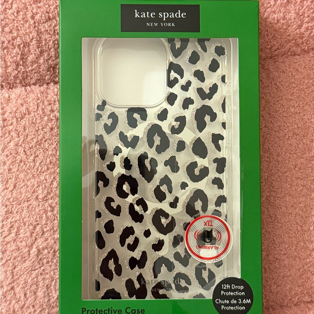 Kate Spade Black and White Leopard iPhone Case 16 Pro Max